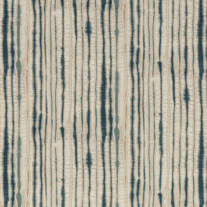Linear Indigo by Threads Designer Fabric NALA PRINTS LINEN - 100% Austria Horizontal: 29.55 and Vertical: 19.7 58.706 - Swanky Fabrics -