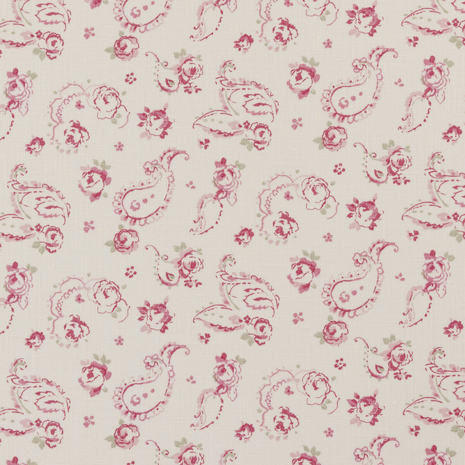 Evelina Raspberry by Clarke And Clarke Fabric Clarke And Clarke Fabric Evelina RaspberryFabric CLARKE & CLARKE CLARISSE FABRICS LINEN - 100% Turkey </p><p>Repeat: H: 6.81, V: 6.3 55 - Fabric Carolina -