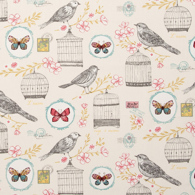Melodie Natural by Clarke And Clarke Fabric Clarke And Clarke Fabric Melodie NaturalFabric CLARKE & CLARKE SKETCH BOOK COTTON - 100% Turkey </p><p>Repeat: H: , V: 54 - Fabric Carolina -