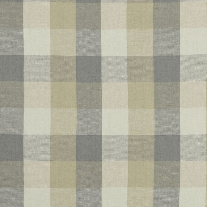 Austin Check Natural by Clarke And Clarke Designer Fabric CLARKE & CLARKE CASTLE GARDEN LINEN - 100% Turkey HEAVY Horizontal: 6.89 and Vertical: 7.68 53 - Swanky Fabrics -