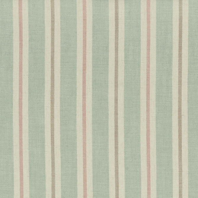 Sackville Stripe Mineral/Blush by Clarke And Clarke Designer Fabric CLARKE & CLARKE CASTLE GARDEN VISCOSE - 80%;LINEN - 20% Turkey HEAVY Horizontal: 4.33 and Vertical: 0 54 - Swanky Fabrics -