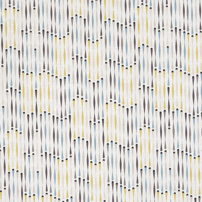 Cassandra Charcoal/Chartreuse by Clarke And Clarke Designer Fabric CLARKE & CLARKE OCTAVIA COTTON - 100% Turkey MEDIUM Horizontal: 13.5 and Vertical: 12.6 54 - Swanky Fabrics -