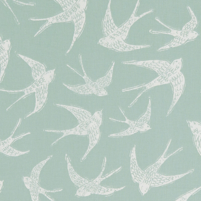 Fly Away Mineral by Clarke And Clarke Designer Fabric CLARKE & CLARKE LAND & SEA COTTON - 100% Turkey MEDIUM Horizontal: 17.99 and Vertical: 24.8 54 - Swanky Fabrics -
