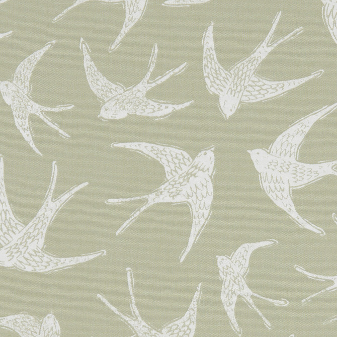 Fly Away Sage by Clarke And Clarke Designer Fabric CLARKE & CLARKE LAND & SEA COTTON - 100% Turkey MEDIUM Horizontal: 17.99 and Vertical: 24.8 54 - Swanky Fabrics -