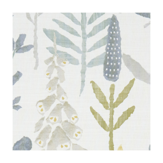 Bellflower Chambray/Honey by Clarke And Clarke Designer Fabric CLARKE & CLARKE ROOF GARDEN COTTON - 100% Turkey MEDIUM Horizontal: 27.17 and Vertical: 24.8 54 - Swanky Fabrics -