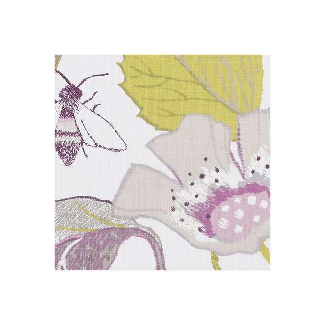 Lotus Damson/Jade by Clarke And Clarke Designer Fabric CLARKE & CLARKE ORIENTAL GARDEN COTTON - 90%;LINEN - 10% United Kingdom MEDIUM Horizontal: 26.77 and Vertical: 25.2 54 - Swanky Fabrics -