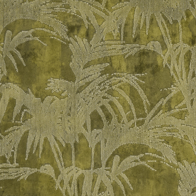 Tropicale Citron by Clarke And Clarke Designer Fabric CLARKE & CLARKE EXOTICA POLYESTER - 63%;VISCOSE - 21%;COTTON - 16% India HEAVY Horizontal: 13.625 and Vertical: 15.75 54 - Swanky Fabrics -