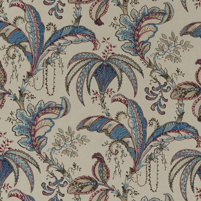 Ophelia Denim by Clarke And Clarke Designer Fabric CLARKE & CLARKE EDEN COTTON - 90%;LINEN - 10% Spain MEDIUM Horizontal: 26.625 and Vertical: 24.875 54.375 - Swanky Fabrics -