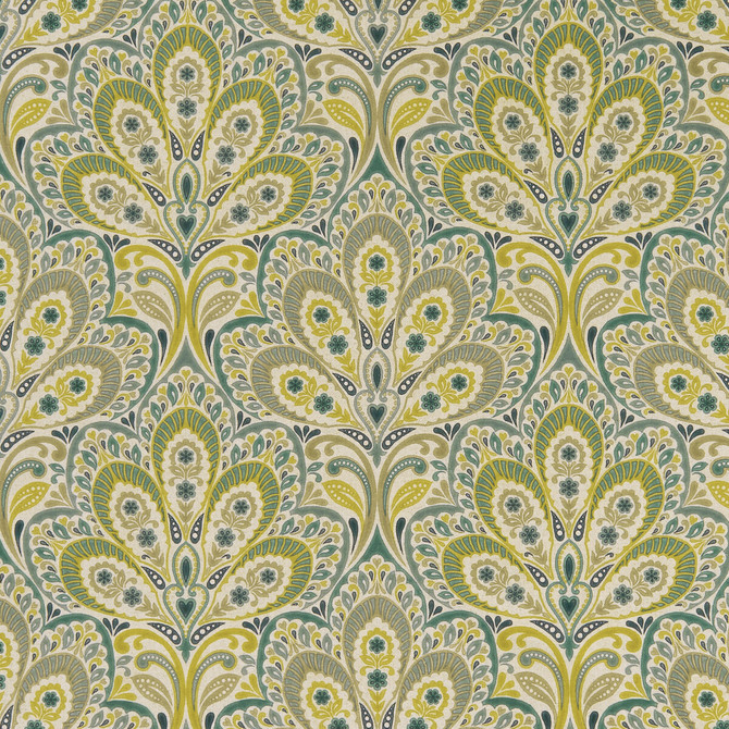 Persia Mineral by Clarke And Clarke Designer Fabric CLARKE & CLARKE EDEN COTTON - 90%;LINEN - 10% Spain MEDIUM Horizontal: 13.375 and Vertical: 13.5 54.375 - Swanky Fabrics -