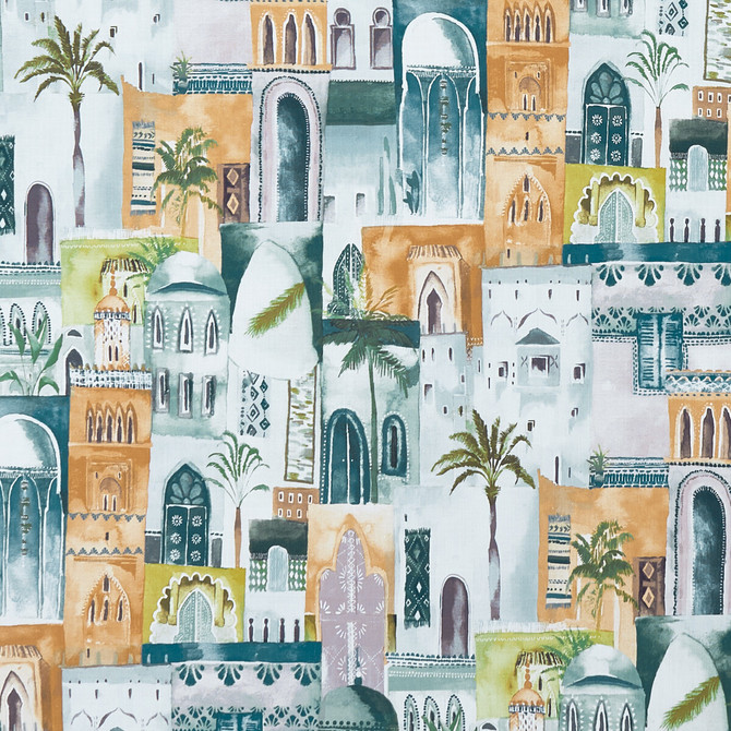 Marrakech Teal/Spice by Clarke And Clarke Fabric Clarke And Clarke Fabric Marrakech Teal/SpiceFabric CLARKE & CLARKE PRINCE OF PERSIA COTTON - 100% India </p><p>Repeat: H: 26.7575, V: 24.813 53.625 - Fabric Carolina -