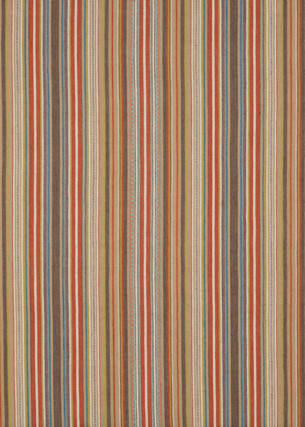 Tapton Stripe Teal/Russet by Mulberry Designer Fabric BOHEMIAN TRAVELS COTTON - 53%;JUTE - 47% India - Horizontal: 17.73 and Vertical: - 53.978 - Swanky Fabrics -