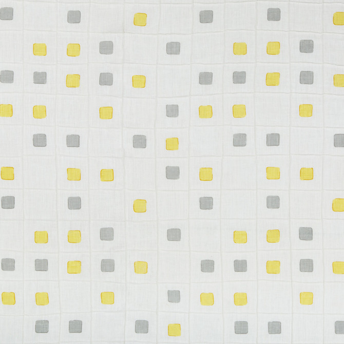 Gridwork Citrine by Kravet Basics Designer Fabric JEFFREY ALAN MARKS OCEANVIEW LINEN - 99%;COTTON - 1% India HEAVY Horizontal: 12.75 and Vertical: 12.75 50.5 - Swanky Fabrics -