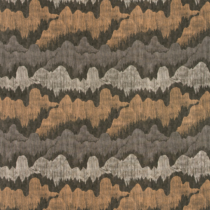 Cascadia Noir by Groundworks Designer Fabric KELLY WEARSTLER V COTTON - 52%;LINEN - 48% Italy MEDIUM Horizontal: 18 and Vertical: 23.6 54 - Swanky Fabrics -