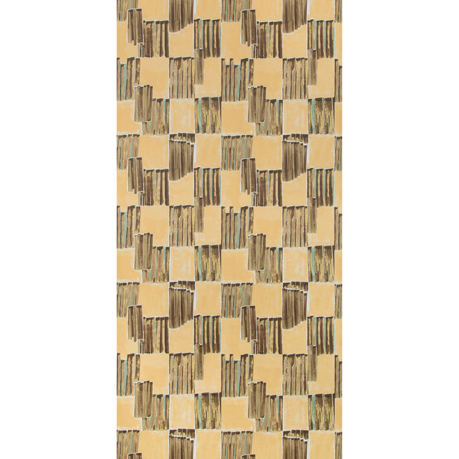 Lyre Paper Bronzed by Groundworks Designer Wallcovering KELLY WEARSTLER WALLPAPERS V CELLULOSE - 60%;POLYESTER - 24%;MINERAL FILLERS - 12%;BINDER - 4% Italy - Horizontal: 26.77 and Vertical: 17.56 26.77 - Swanky Fabrics -