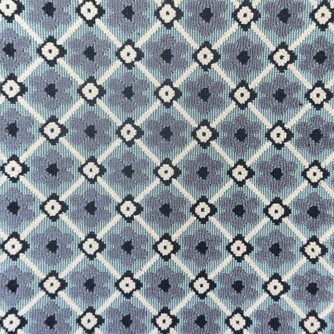 Fruela Azul by Gaston Y Daniela Designer Fabric LORENZO CASTILLO V VISCOSE - 76%;POLYESTER - 24% India HEAVY Horizontal: 6.8 and Vertical: 2.32 55.11 - Swanky Fabrics -