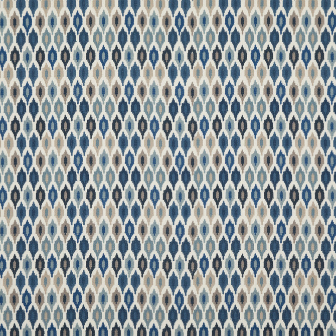 Mazara Indigo by Baker Lifestyle Designer Fabric HOMES & GARDENS III POLYESTER - 93%;LINEN - 7% India Horizontal: 5.516 and Vertical: 14.972 50.038 - Swanky Fabrics -