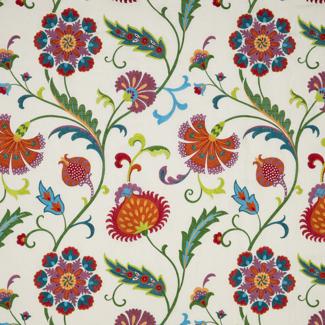 Blooming Marvellous Multi by Baker Lifestyle Designer Fabric FIESTA LINEN - 75%;VISCOSE - 25% India - Horizontal: 24.822 and Vertical: 30.732 49.644 - Swanky Fabrics -