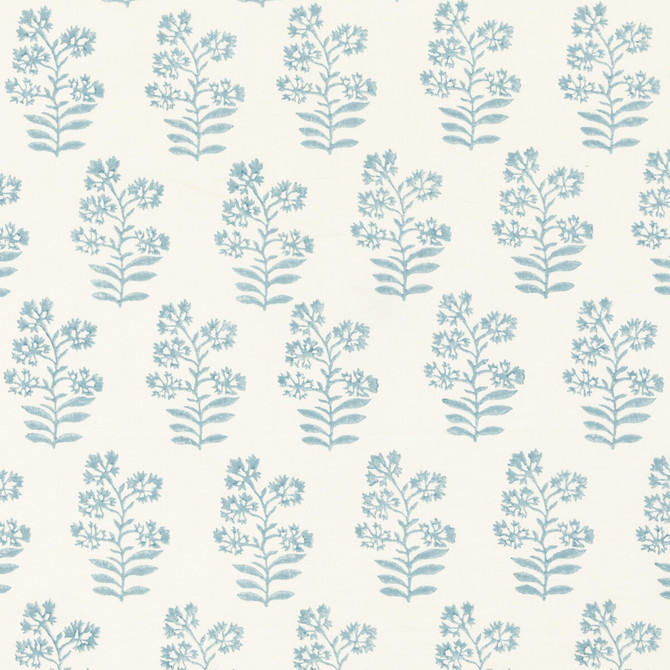 Wild Flower Soft Blue by Baker Lifestyle Designer Fabric BLOCK PARTY LINEN - 56%;COTTON - 44% India Horizontal: 5.91 and Vertical: 13.396 53.978 - Swanky Fabrics -
