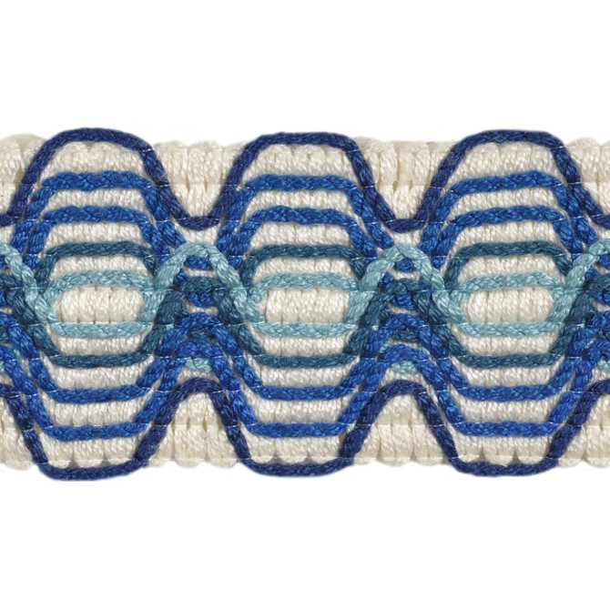 Super Star Aquatic by Kravet Design Designer Trim JONATHAN ADLER UTOPIA VISCOSE - 97%;POLYESTER - 3% Germany Horizontal: and Vertical: 1.5 - Swanky Fabrics -