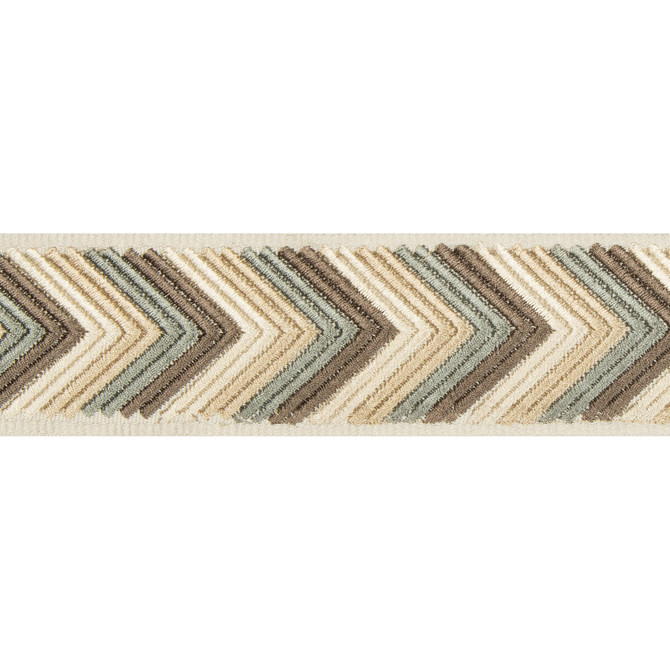 Arrowhead Grey by Kravet Couture Designer Trim BRAIDS BANDS & BORDERS RAYON - 51%;POLYESTER - 49% India - Horizontal: 1.57 and Vertical: 1 1.77 - Swanky Fabrics -