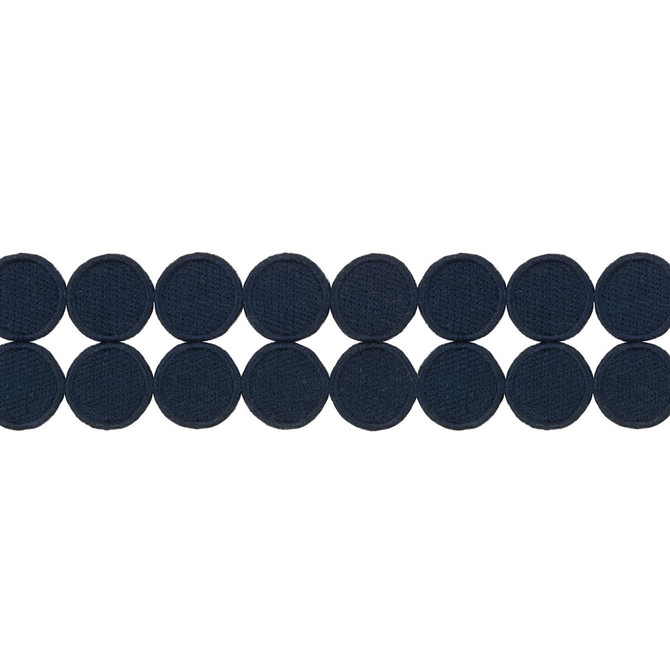 Double Dot Navy by Kravet Design Designer Trim KATE SPADE COLLECTION POLYESTER - 100% China Horizontal: and Vertical: 1.8125 - Swanky Fabrics -