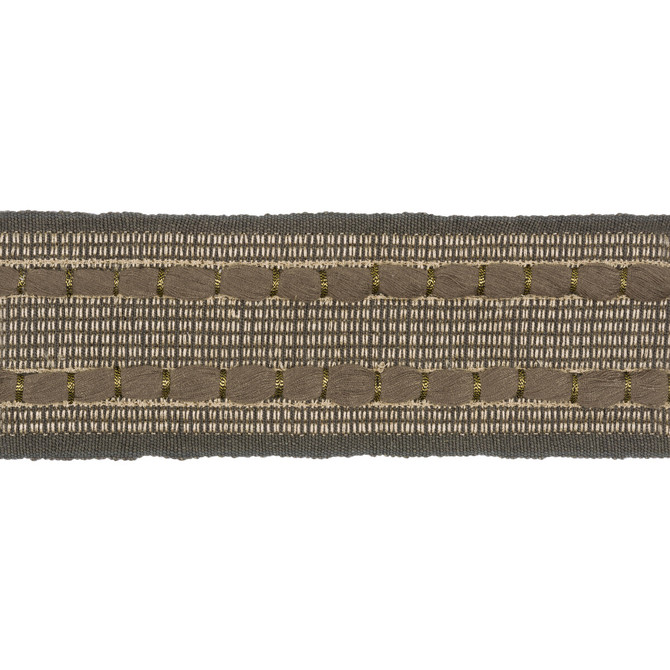 Ramble Tape Mink by Kravet Design Designer Trim LINHERR HOLLINGSWORTH BOHEME TRIM LINEN - 79%;RAYON - 10%;POLYESTER - 9%;METALLIC - 2% India Horizontal: 1.2 and Vertical: 0.7 2.5 - Swanky Fabrics -