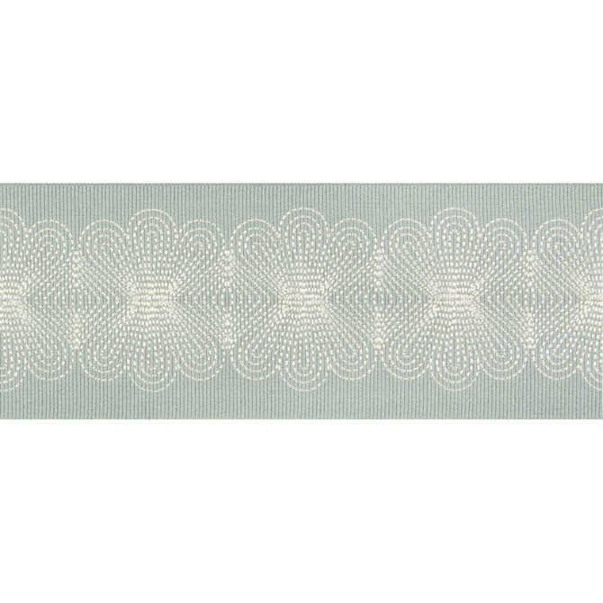 Flower Stitch Mineral by Kravet Design Designer Trim BRAIDS BANDS & BORDERS VISCOSE - 77%;RAYON - 23% China - Horizontal: - and Vertical: - 3 - Swanky Fabrics -