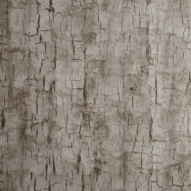 Tree Bark Pewter by Clarke And Clarke Designer Wallcovering CLARKE & CLARKE REFLECTIONS WOOD PULP - 74%;BINDER - 13%;POLYESTER - 13% United Kingdom - Horizontal: 20.875 and Vertical: 10.5 20.875 - Swanky Fabrics -