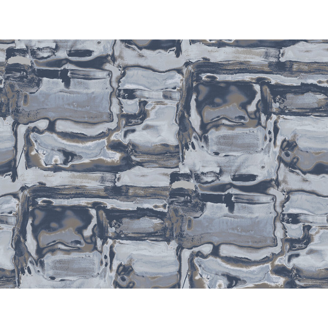 On The Rocks Blue by Winfield Thybony Designer Wallcovering WINFIELD THYBONY MYLAR ON NON WOVEN - 100% United States - Horizontal: - and Vertical: 38.375 54 - Swanky Fabrics -