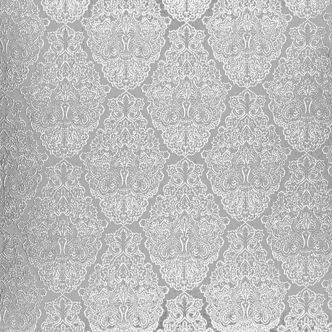 Cecil # 621 Aluminum by Maxwell Designer Fabric COLOR WAVES-NOMAD 100% POLYESTER INDIA V-14.75"H-13.5" 54.25" - Swanky Fabrics -