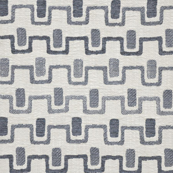 Dodge # 818 Baltic by Maxwell Designer Fabric COLOR WAVES-RIVIERA 80% POLYESTER/12% COTTON 8% OLEFIN USA V-11.25"H-7" 56" - Swanky Fabrics -