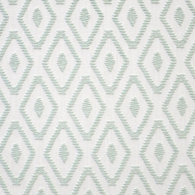 Solitaire # 323 Mint by Maxwell Designer Fabric Color Theory-Vol.V Sorbet 82% POLYESTER/11% COTTON 7% LINEN INDIA V-6.5"H-3.4" 54"EMB51.5 - Swanky Fabrics -
