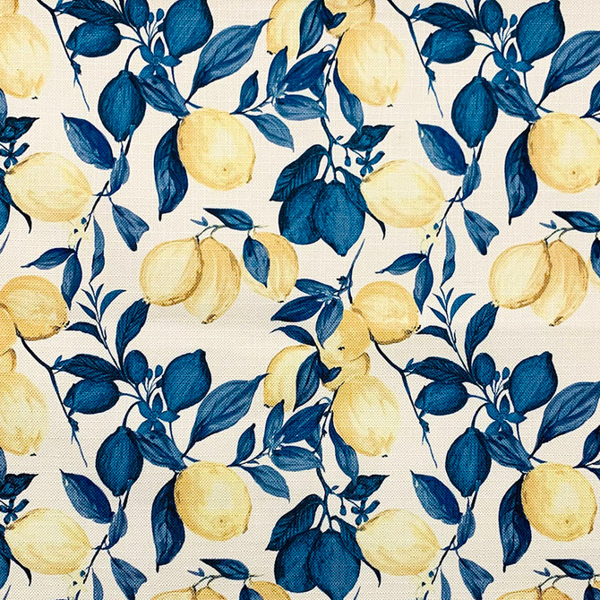 Correa Cobalt by Magnolia Designer Fabric - 100% Poly China 40000 Horizontal: 14 and Vertical: 13.25 56" - Swanky Fabrics -
