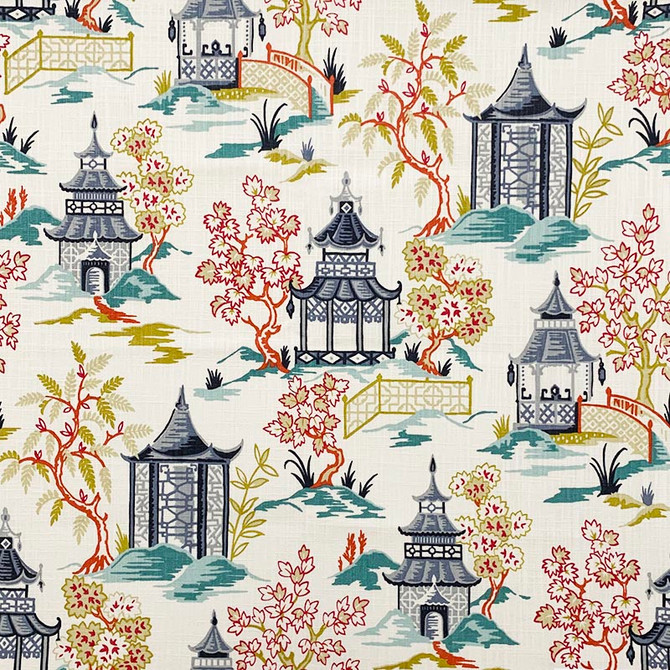 Mikado Spring by Magnolia Designer Fabric - 100% Cotton China 27000 Horizontal: 27.375 and Vertical: 27 56" - Swanky Fabrics -