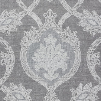 Asteria Chrome by Mitchell Designer Fabric #1807 100% Cotton Spain </p><p>Repeat: Horizontal: 27 and Vertical: 27 54 - Swanky Fabrics -