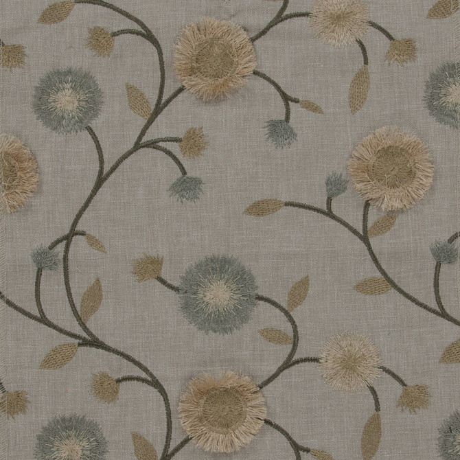 Marcella Platinum by Mitchell Designer Fabric #1808 - Embroideries 52% Cotton,48% Polyester w/100% Polyester Embroidery India 30,000 </p><p>Repeat: Horizontal: 10.25 and Vertical: 9 53.5 - Swanky Fabrics -