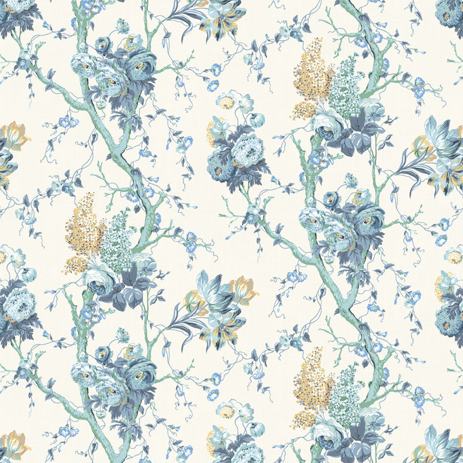 7816-4 Cassandra Shorebreak by Bassett Mcnab Designer Fabric BASSETT MCNAB ORIGINS 100%LIN THAILAND Horizontal: 26.375 and Vertical: 34.25 52.75 in - Swanky Fabrics -