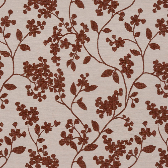 Belpre 1 Terracotta by Marcus William Designer Fabric PS/MARCUS WILLIAM GINGKO 91%POL 9%COT INDIA Horizontal: 13.750 and Vertical: 16.250 54 in - Swanky Fabrics -