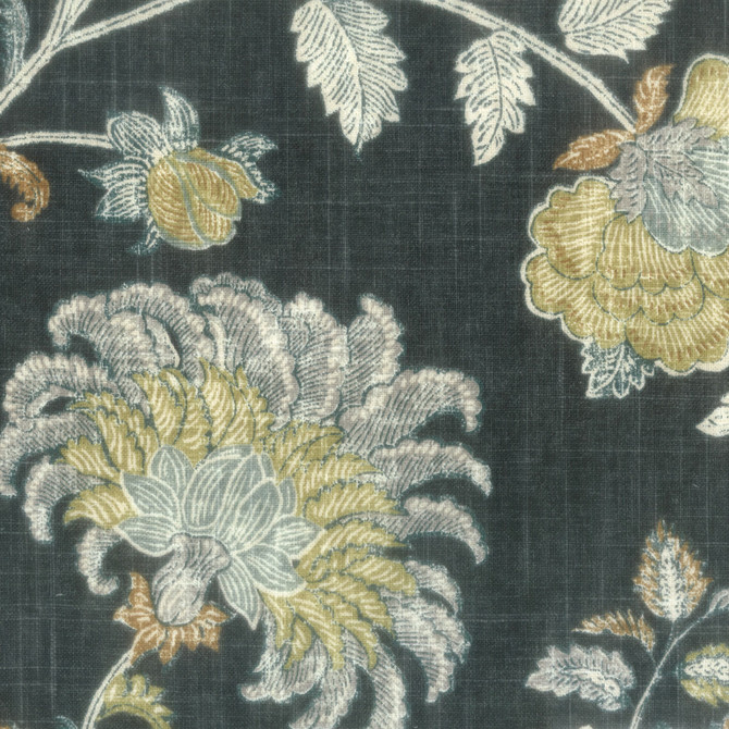 Christopher 1 Asphalt by Stout Designer Fabric COMFORTABLE LIVING PLATINUM/SLATE 45%SVI 55%LIN CHINA WYZENBEEK 15 000 DOUBLE RUB WEAR TEST (HEAVY DUTY) FLAME RETARDANT-U.F.A.C. CLASS 1 Horizontal: 27 and Vertical: 25.25 54 in - Swanky Fabrics -