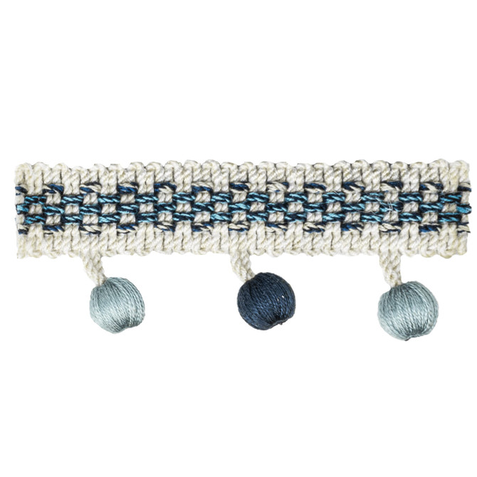 Hafner 1 Denim by Stout Designer Trim VISIONS OF COLOR TRIM 77%ACR 22%SVI 1%POL TURKEY Horizontal: 2.625 and Vertical: 0.000 1.62 in - Swanky Fabrics -