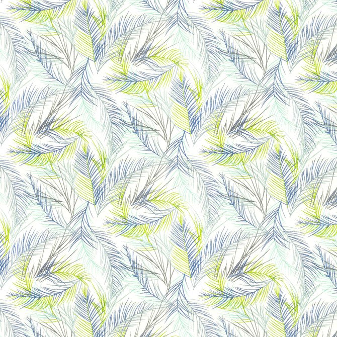 Rotola 3 Caribbean by Stout Designer Fabric COLOR MY WINDOW BREEZE/INK 72%POL 28%COT %BEMB INDIA FLAME RETARDANT-U.F.A.C. CLASS 1 Horizontal: 25.5 and Vertical: 19 51 in - Swanky Fabrics -