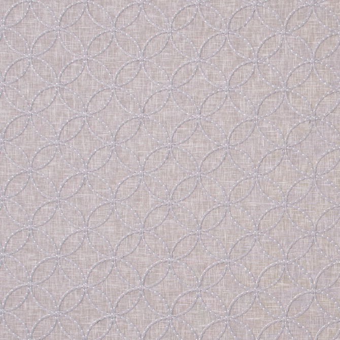 Circle Back Platinum by Carole Designer Fabric White Smoke 70% Polyester, 30% Cotton India N/A Horizontal: 3 and Vertical: 3 51.5 - Swanky Fabrics -