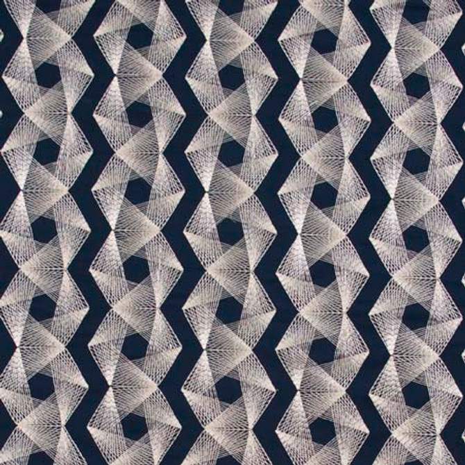 Feel Connected Navy by Carole Designer Fabric Wintermint 100% Cotton India N/A Horizontal: 8 3/4" and Vertical: 7 3/4" V 52" - Swanky Fabrics -