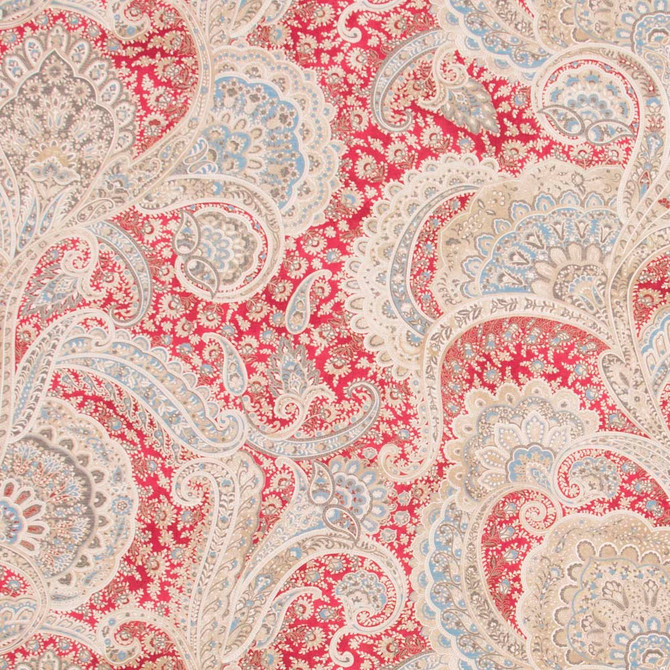 Loyal Patriot Cerise by Carole Designer Fabric Red Sea 100% Cotton South Korea 51,000 Wyzenbeek Double Rubs Horizontal: 27 and Vertical: 25.25 54 - Swanky Fabrics -