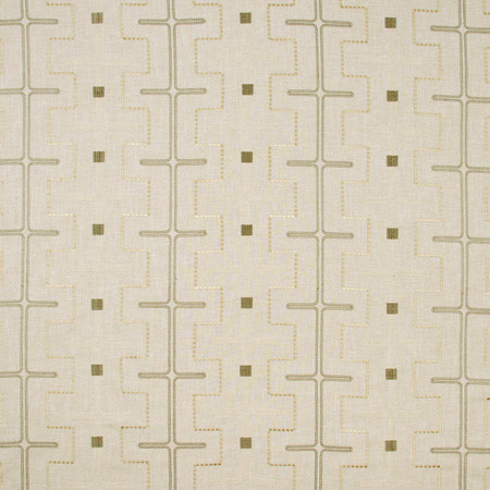 Maze Away Stone by Carole Designer Fabric Birch 70% Cotton, 25% Polyester, 5% Linen India 5" V, 10 3/8" H 52" - Swanky Fabrics -