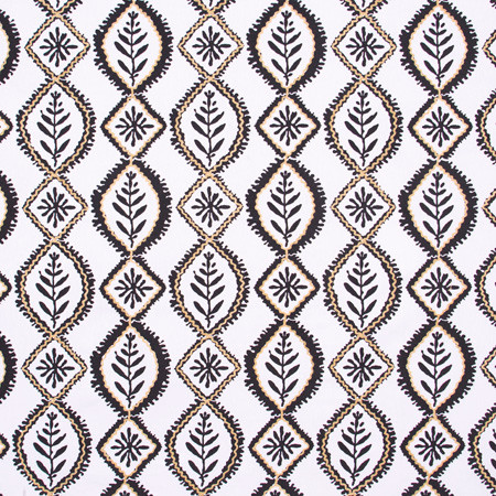 Pride & Joy Noir by Carole Designer Fabric White Smoke 93% Cotton, 7% Viscose India N/A </p><p>Repeat: 9 1/4" V, 9" H 50" - Swanky Fabrics -