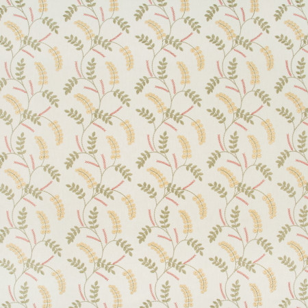 Promises Promises Meadow by Carole Designer Fabric COCONUT CREAM 52% Cotton, 48% Polyester India Passes 30,000 Double Rubs Wyzenbeek 9 1/8" V, 8 5/8" H 52" - Swanky Fabrics -