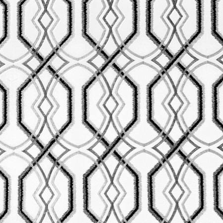 Rivers Connect Pewter by Carole Designer Fabric ONYX & IVORY 63% Cotton, 31% Viscose, 6% Spun Polyester- Softened India N/A 15 1/2" V, 5 3/4" H 52" - Swanky Fabrics -