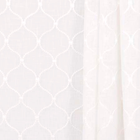 Rollover Ivory by Carole Designer Fabric Sheer Intrigue 100% Polyester India N/A </p><p>Repeat: 4 3/8"V, 4" H 51" - Swanky Fabrics -