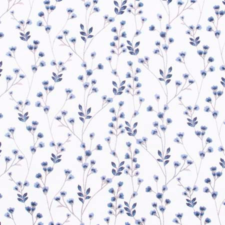 To Be A Poet Bluebell by Carole Designer Fabric Red Sea 73% Cotton, 27% Polyester India 20,000 Wyzenbeek Double Rubs 6 1/4" V, 13 1/2" H 54" - Swanky Fabrics -